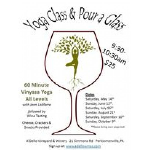 Yoga Class and Pour A Glass  2022 Schedule
